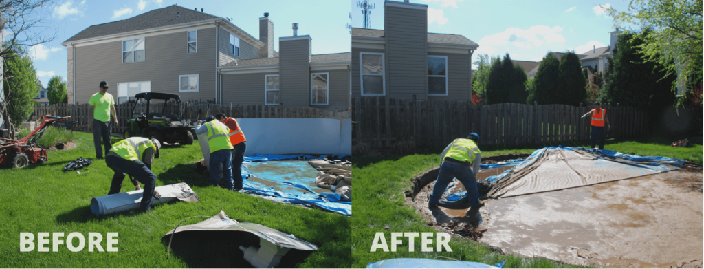 ALGONQUIN, IL – Pool removal