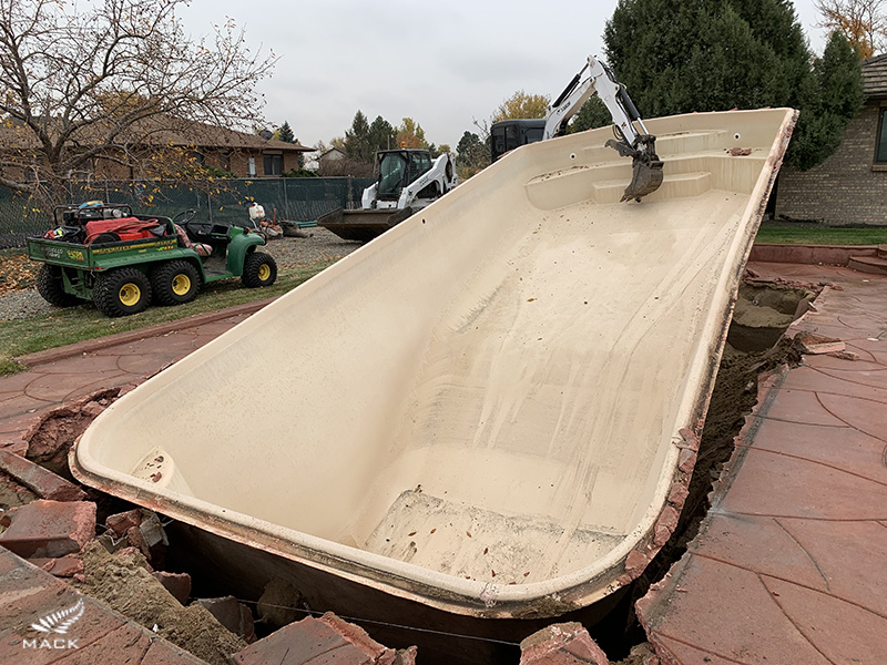 Mack Land LLC - Brighton, Colorado Fiberglass Pool Demolition and Removal